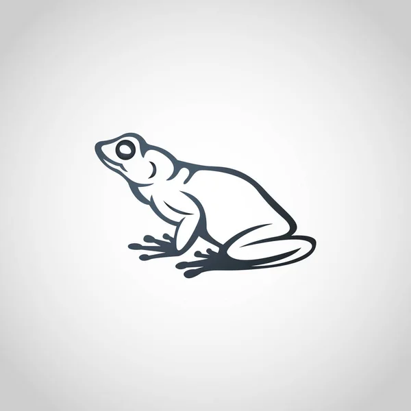 Иллюстрация логотипа лягушки — стоковый вектор