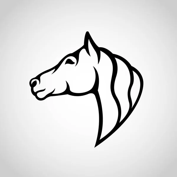 Illustrazione icona vettoriale logo cavallo — Vettoriale Stock