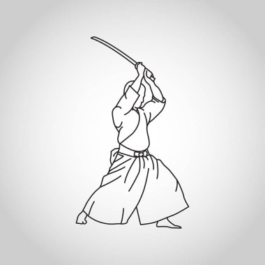 Iaido vektör logo simge tasarlamak