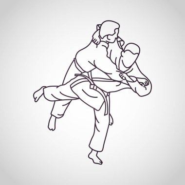 Judo vektör logo simge tasarlamak