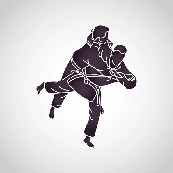 Judo vektör logo simge tasarlamak — Stok Vektör