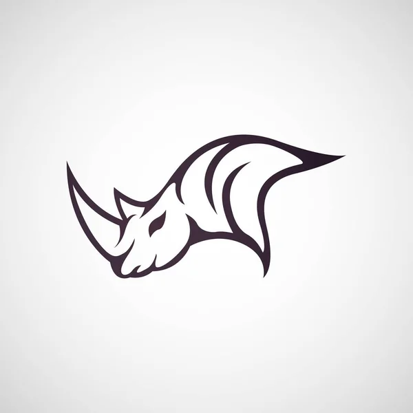 Rhino vektor logo ikon illustration — Stock vektor