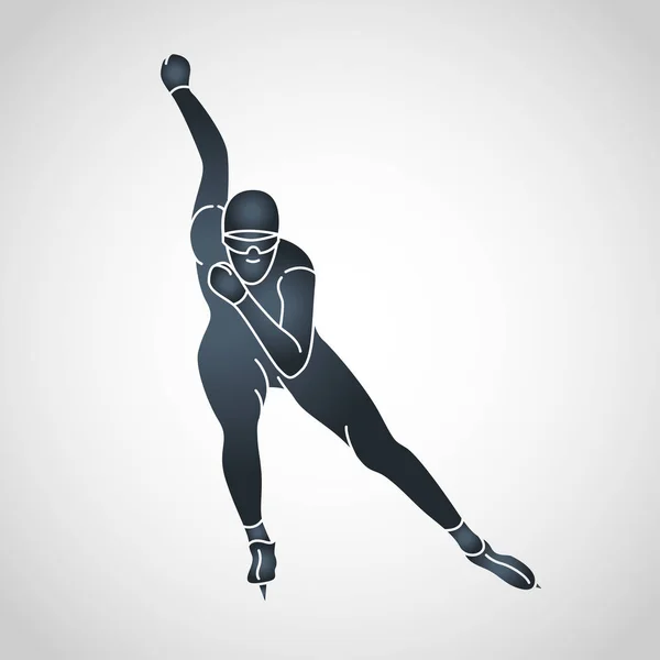 Illustration d'icône de logo vectoriel de patinage — Image vectorielle