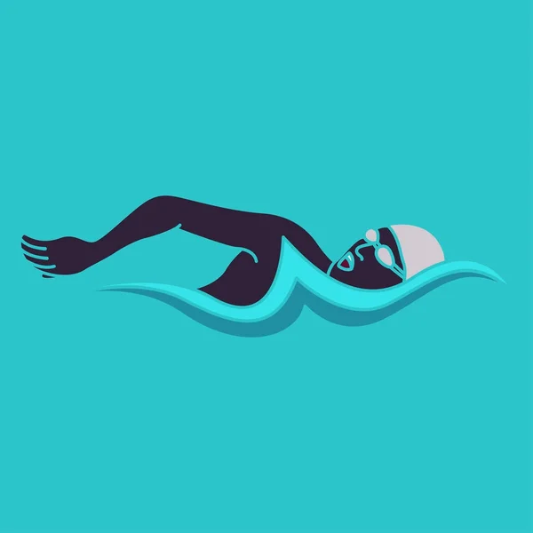Swimming man, Swimming Logo. Vector illustration