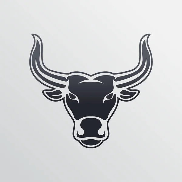 Дизайн логотипа быка, векторная иллюстрация . — стоковый вектор