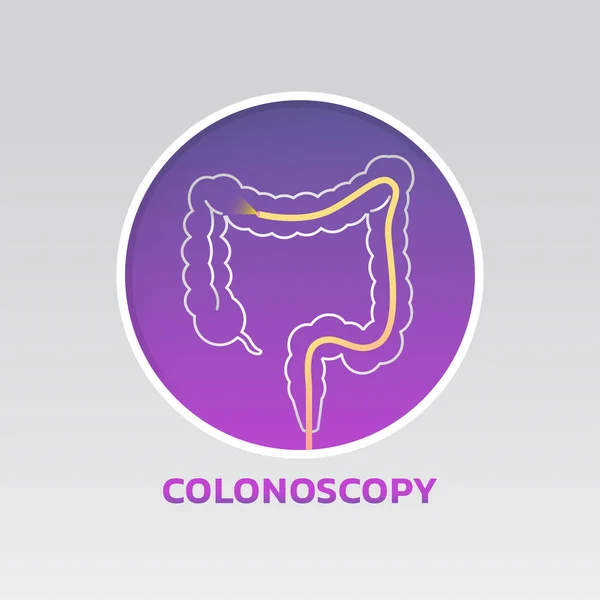 Colonoscopia logo vector icono de diseño — Archivo Imágenes Vectoriales