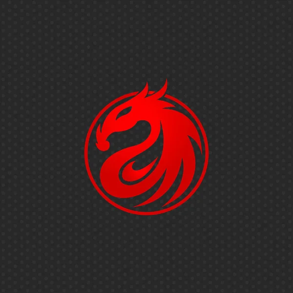 Dragon logo design template ,Vector illustration — Stock Vector
