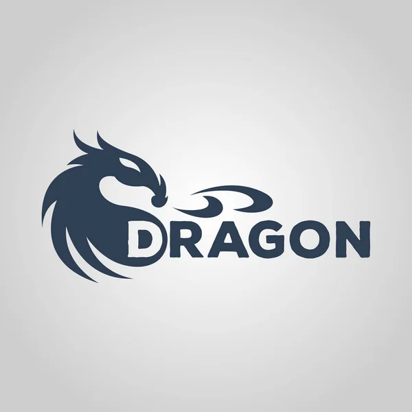 Drache Logo Design-Vorlage, Vektorillustration — Stockvektor