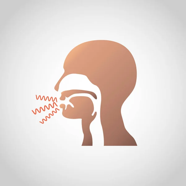 Hoarseness icon design. Vector illustration — Stock Vector