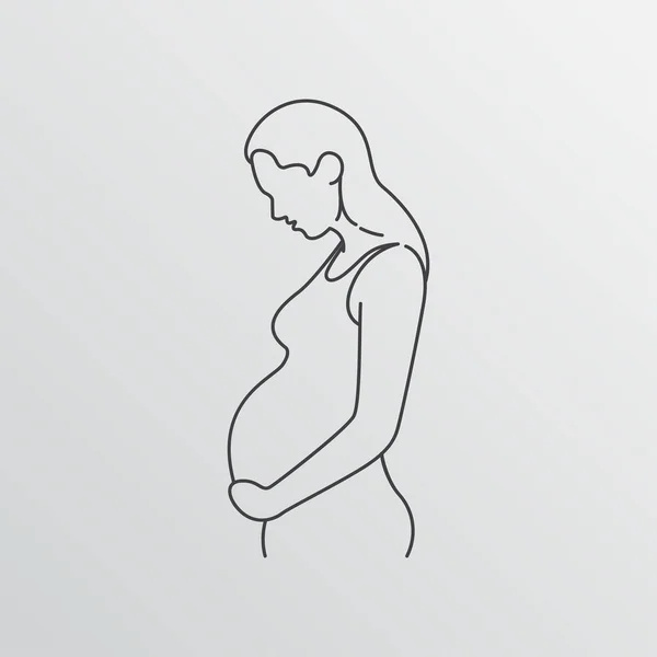 Pregnancy logo icon design. Vector illustration. — Stock Vector