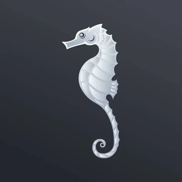 Дизайн логотипа морского конька. Векторная иллюстрация . — стоковый вектор