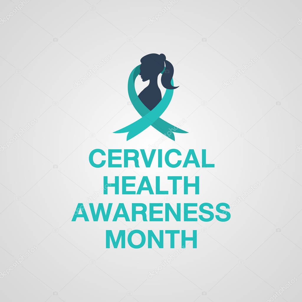 Cervical Health Awareness Month logo vector illustration