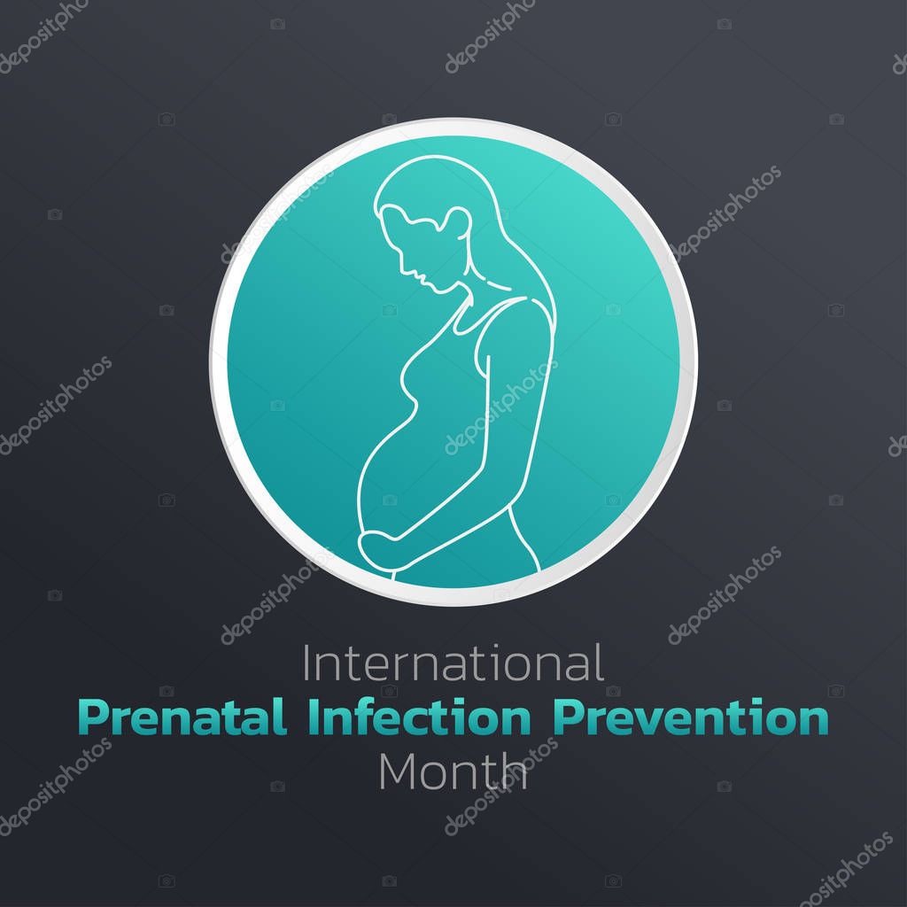 International Prenatal Infection Prevention Month logo icon design. Vector illustration.