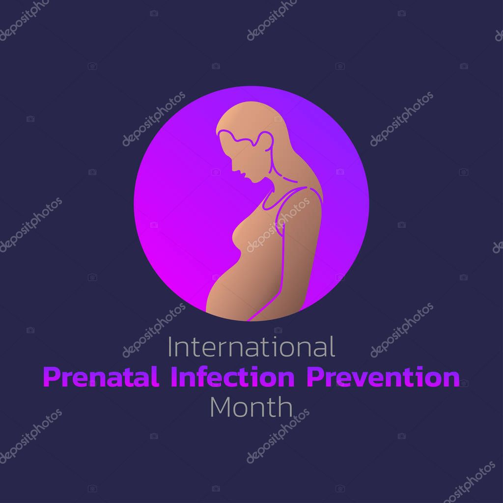 International Prenatal Infection Prevention Month logo icon design. Vector illustration.