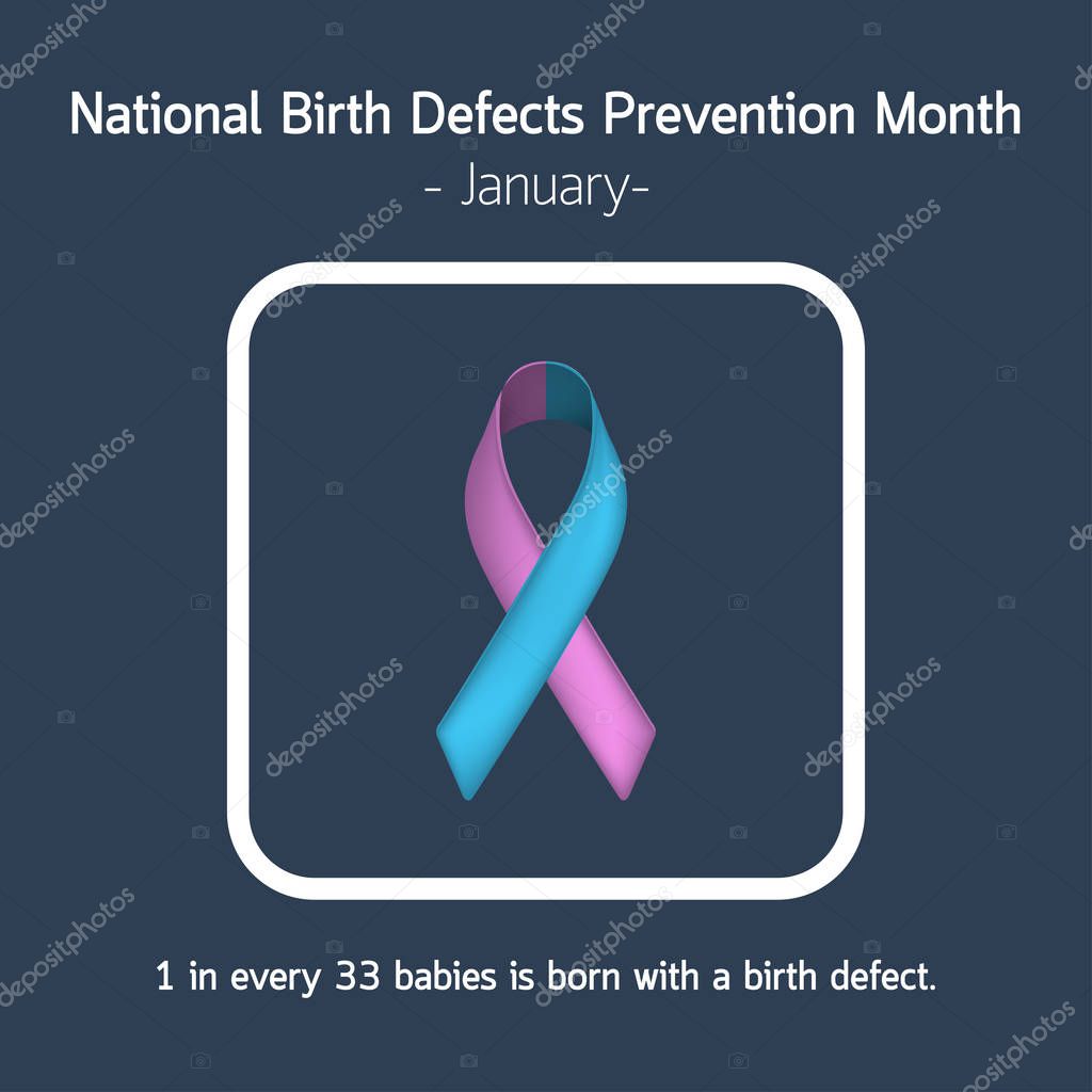 National Birth Defects Prevention Month logo vector illustration