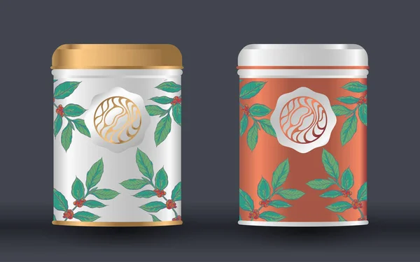 Kaffee Verpackung Vektor Design Vorlage Vektor Illustration — Stockvektor