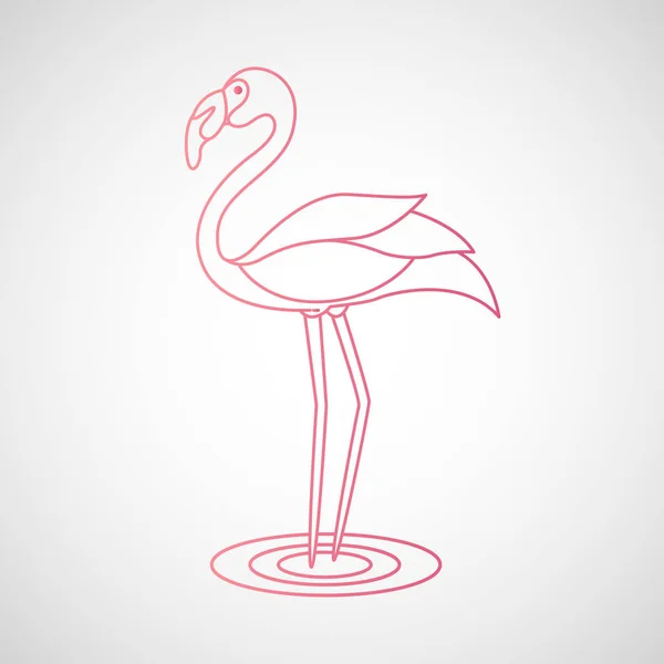 Векторная иллюстрация логотипа фламинго — стоковый вектор