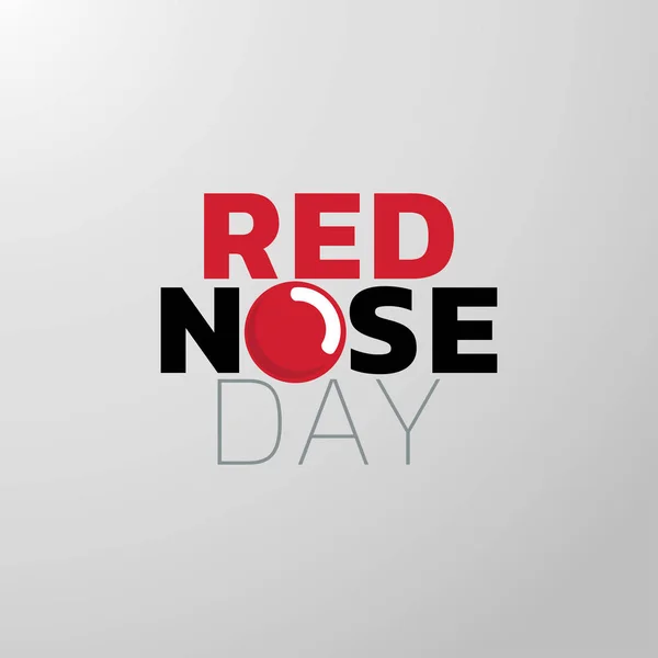 Projeto do ícone do Dia do Nariz Vermelho, logotipo médico. Ilustração vetorial — Vetor de Stock