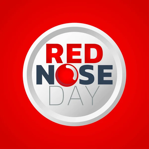 Projeto do ícone do Dia do Nariz Vermelho, logotipo médico. Ilustração vetorial — Vetor de Stock
