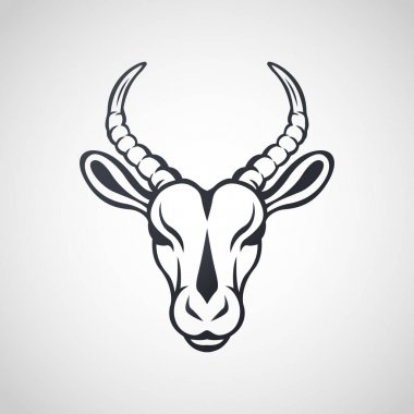 Antilop logo simge tasarım, vektör çizim