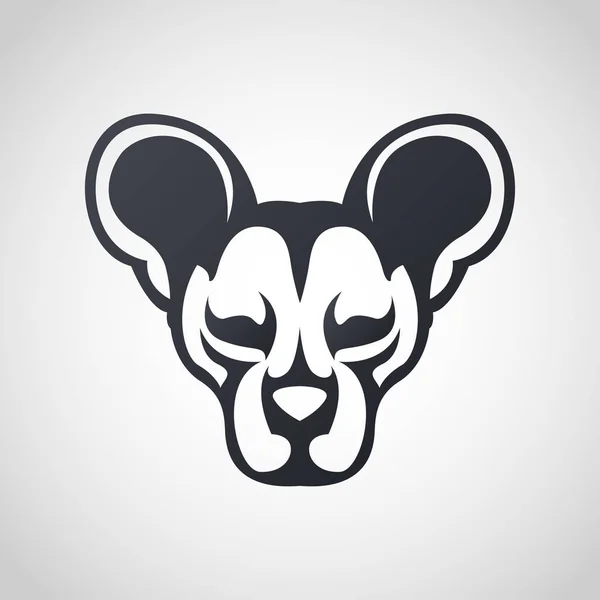 Desenho do ícone do logotipo do cão selvagem africano, ilustração vetorial —  Vetores de Stock