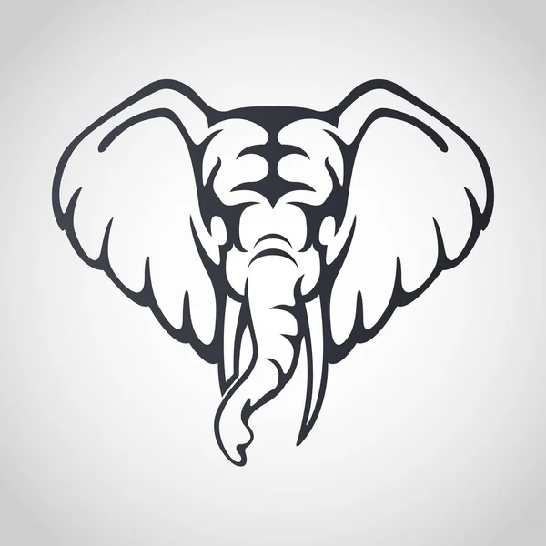 アフリカ象ロゴ アイコン デザイン、ベクトル イラスト — ストックベクタ