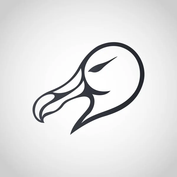 Diseño del icono del logotipo de albatros, ilustración vectorial — Archivo Imágenes Vectoriales