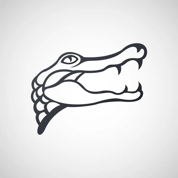 鳄鱼标志图标设计, 矢量插图 — 图库矢量图片