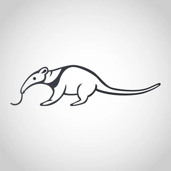Diseño del icono del logotipo de Anteater, ilustración vectorial — Vector de stock
