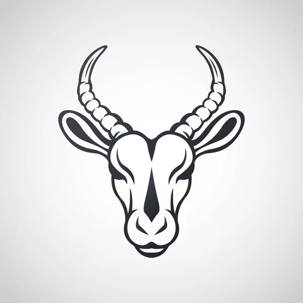 Antilop logo simge tasarım, vektör çizim — Stok Vektör