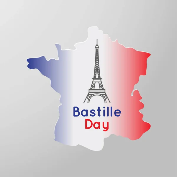 Bastille Day logo icon design, vector illustration — Stock Vector