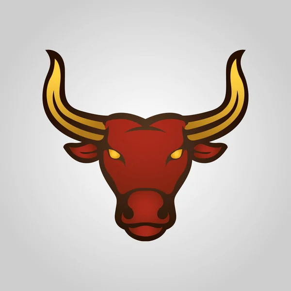 Bull logo, vectorillustratie. — Stockvector