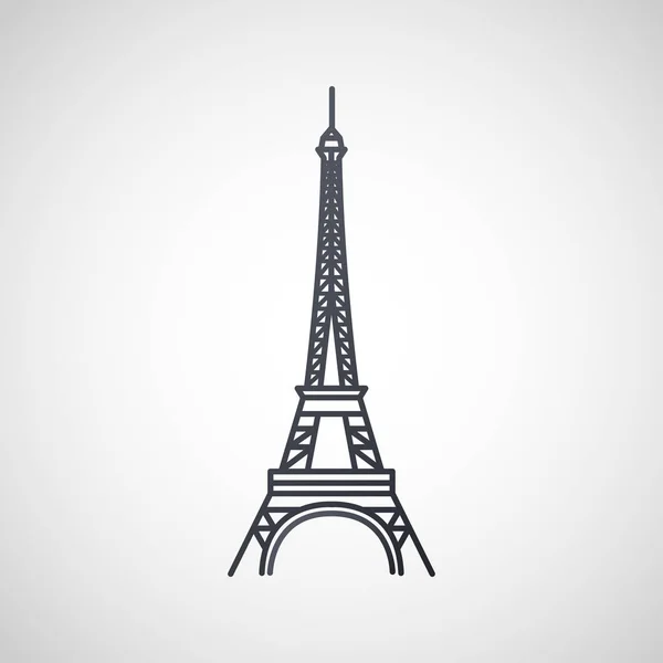 Diseño del icono del logotipo de la Torre Eiffel, ilustración vectorial — Vector de stock