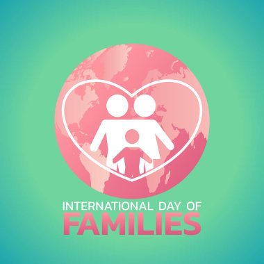 International Day of Families logo icon design, vector illustrat clipart