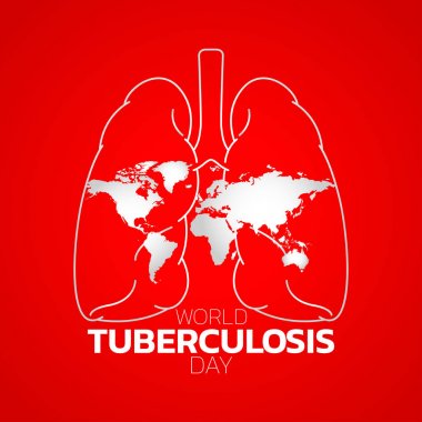 Dünya tüberküloz günü logosu simgesi tasarım, vektör çizim