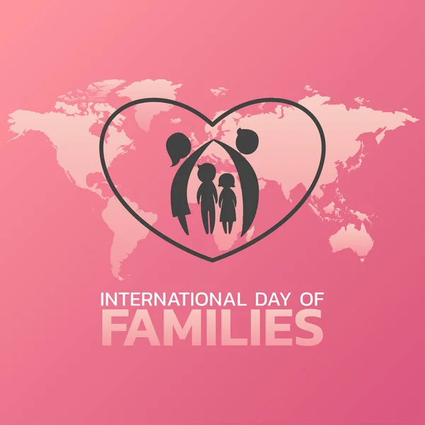 Mezinárodní den rodin logo ikonu design, vektorový illustrat — Stockový vektor