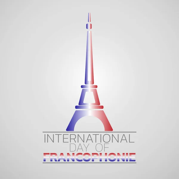 Design de ícone do logotipo do Dia Internacional da Francofonia, illus vetorial — Vetor de Stock