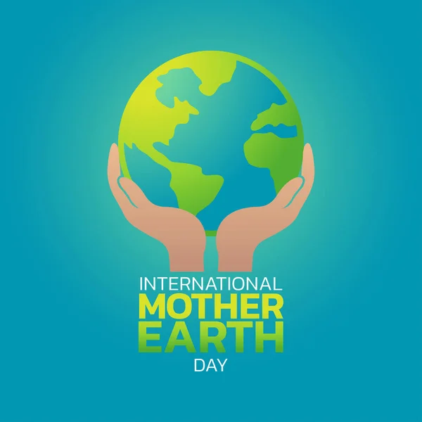 Diseño de iconos del Día Internacional de la Madre Tierra, vector illustra — Vector de stock