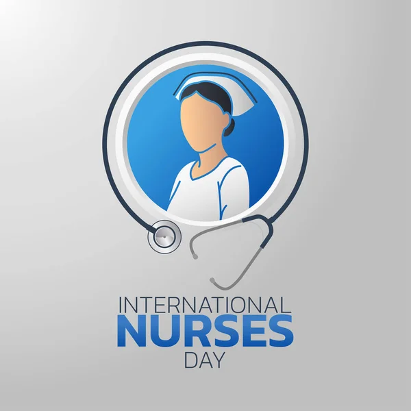Internationale dag van de verpleegkundigen logo pictogram ontwerp, vectorillustratie — Stockvector