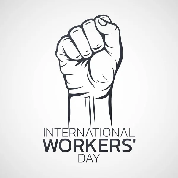 Διεθνής Ημέρα εργατών εικονίδιο Σχεδιασμός λογοτύπου, εικονογράφηση διάνυσμα — Διανυσματικό Αρχείο