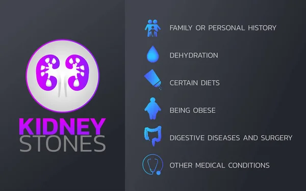 Kidney Stones icon design, infographic health, medical infograph — Stock Vector