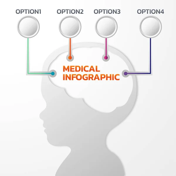 Medisch en gezondheidszorg Infographics ontwerpsjabloon, IC- — Stockvector