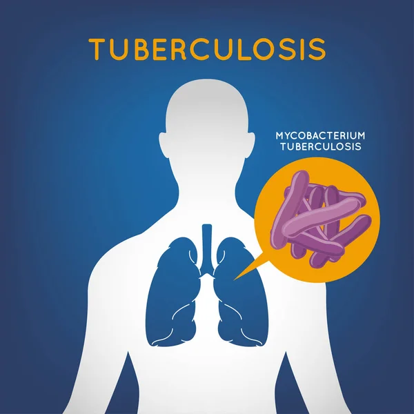 TUBERCULOSI logo vettoriale icona illustrazione — Vettoriale Stock