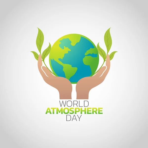 Diseño del icono del logotipo del Día de la atmósfera mundial, ilustración del vector — Vector de stock