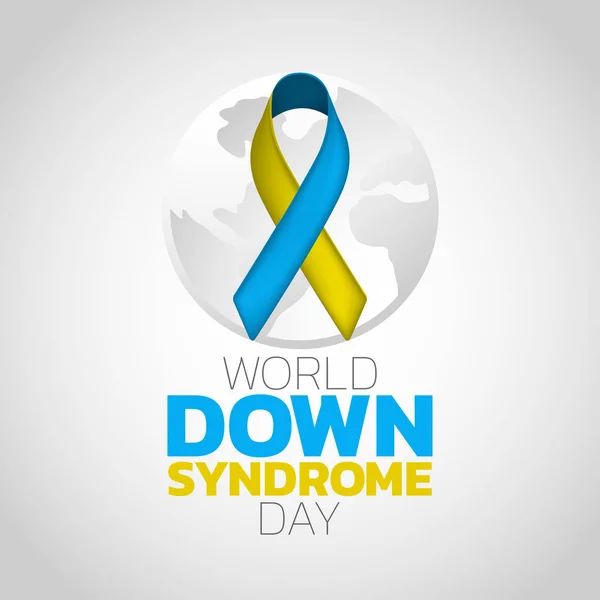 Día Mundial del Síndrome de Down logo icono de diseño, vector de ilustración — Vector de stock