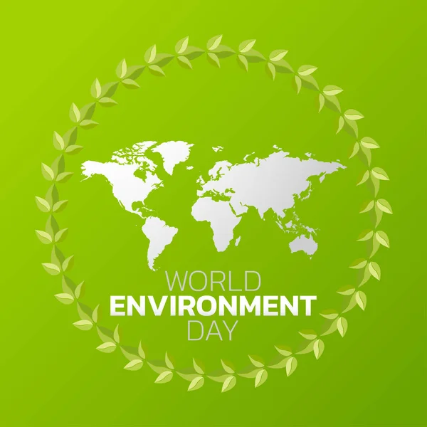 Día Mundial del Medio Ambiente logo icono de diseño, vector de ilustración — Vector de stock