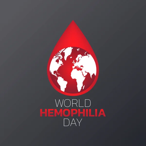 Día Mundial de la Hemofilia logo icono de diseño, vector de ilustración — Vector de stock