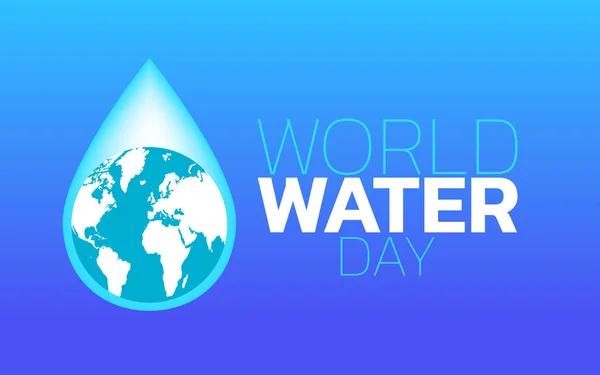 Diseño del icono del logotipo del día mundial del agua, ilustración vectorial — Vector de stock