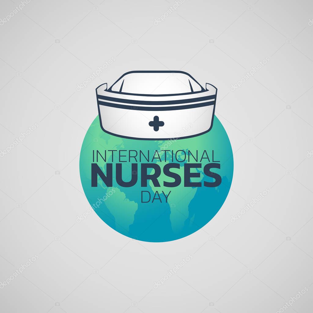 International Nurses Day logo icon design, vector illustration