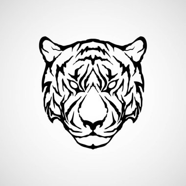 Tiger logo simge tasarlamak vektör
